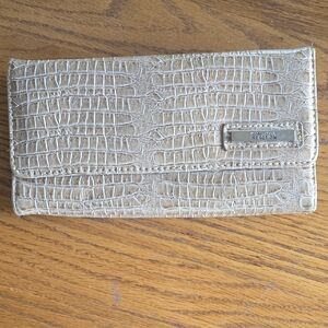Kenneth Cole Reaction Beige Croc-Embossed Clutch